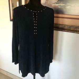Long sleeve size 1 from Chico’s black/gold studds 